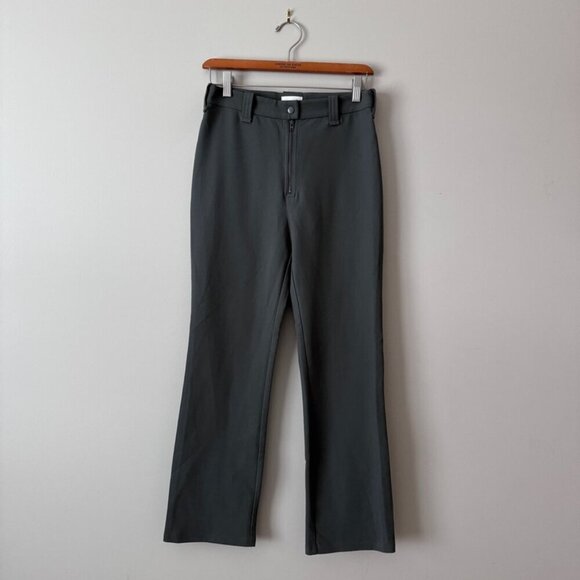 Aritzia | Wilfred Free Green Exposed Zipper Bootcut Dress Pants - Size 8 - Picture 2 of 11